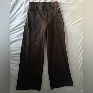 ALO Yoga High-Waisted Trouser Pant | Small | 31-31.5” inseam | Espresso Brown